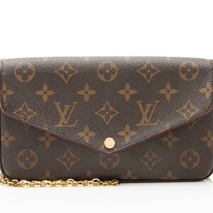 LV Pochette Felicie Chain Wallet Fuchsia w CHAIN, GIFT box DUST bag AND WALLET!!